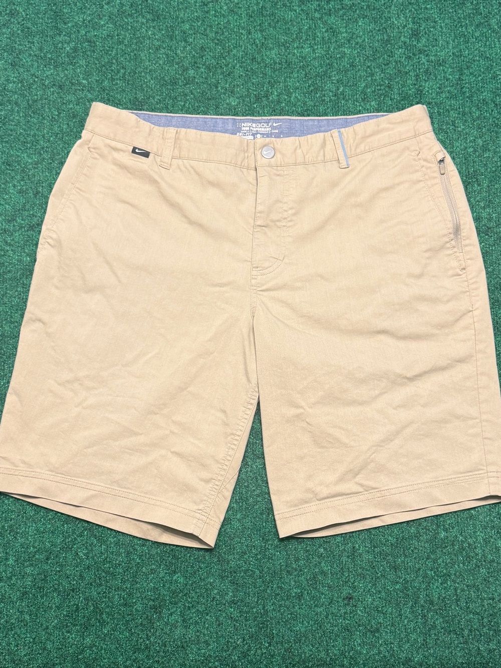 Nike Dri-Fit Tour Performance Golf Shorts (W34 & 9.5” Inseam / Beige) - Picture 4 of 6